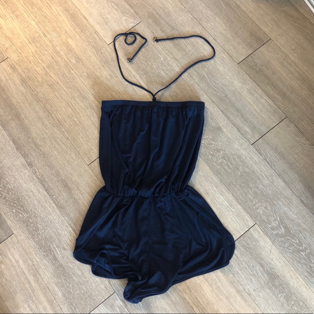 Lucky Brand Tie Neck Romper
